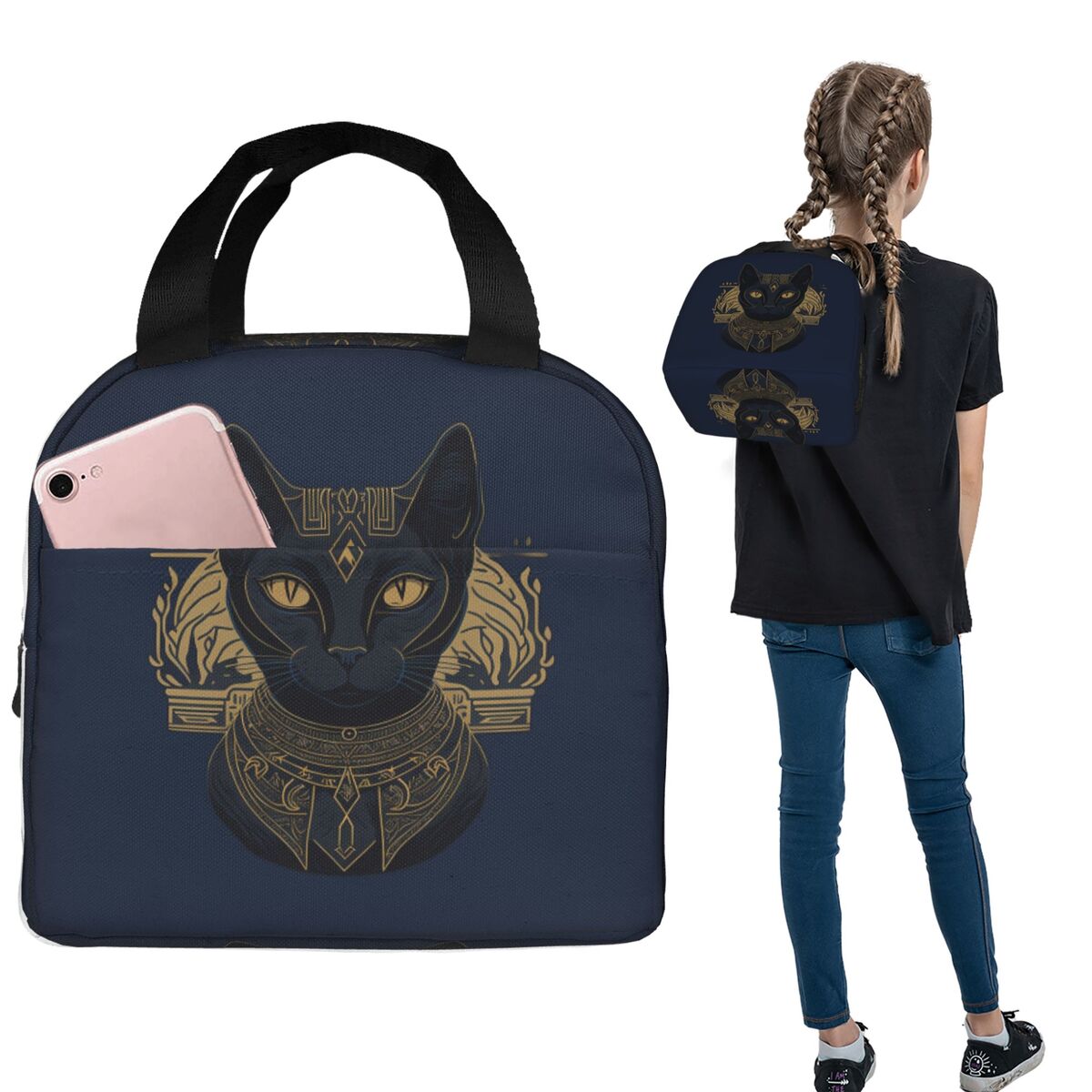 Women Bags Egypt - Egypt Black Cute Funny Cat Vintage