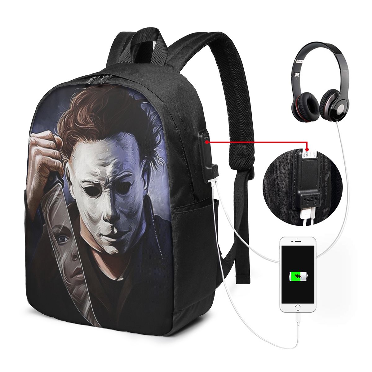 Women Bags Myer - Michael Myers Backpack Travel Notebook Bag
