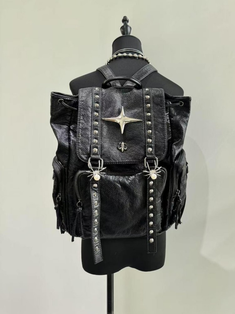 Women Bags For College - Gothic Punk PU Leather Shoulder Bag