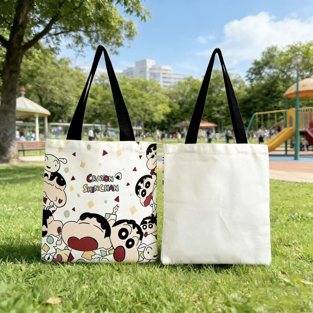 Women Bags For College - 2026 New Crayon Shin-chan Canvas Tote