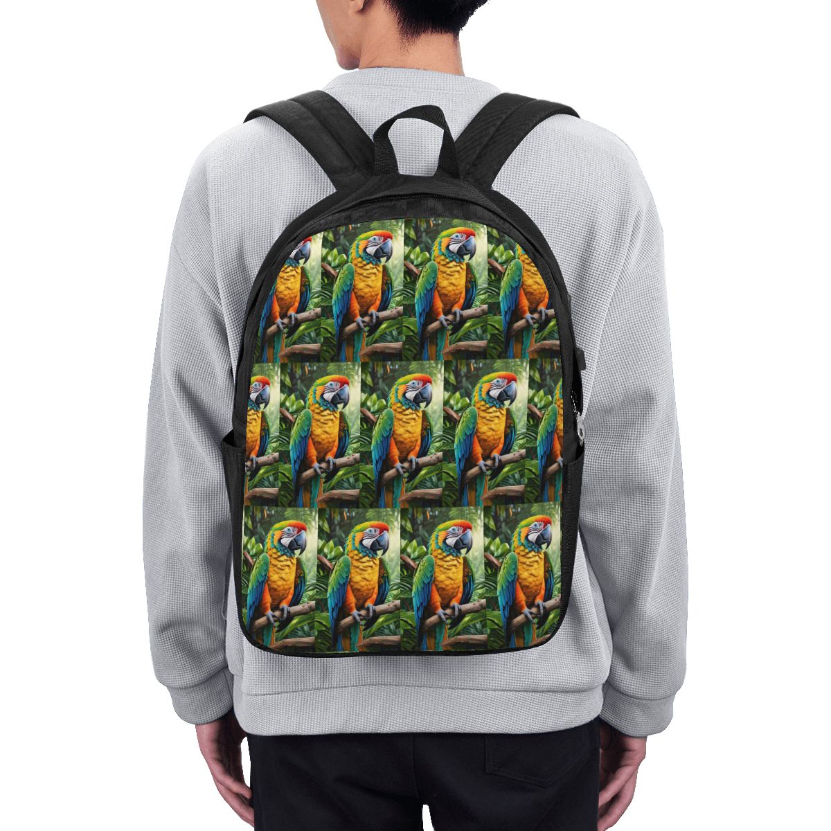 Women Bags For College - Cute Macaw Parrots Backpack Travel Notebook