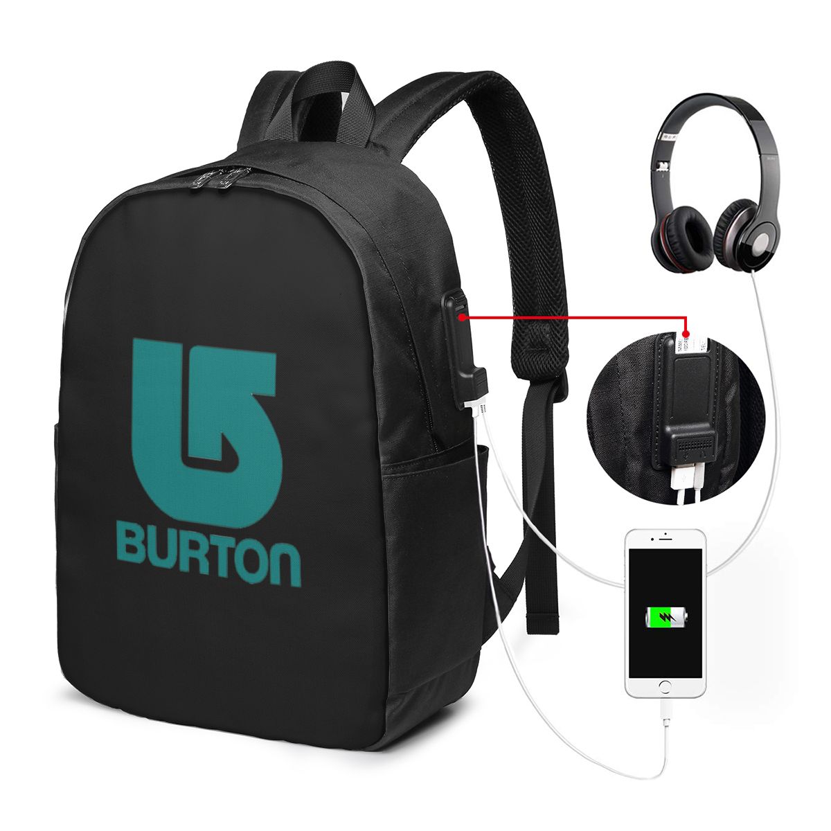 Women Bags For College - Burton Snowboard Sportive Backpack Travel Notebook