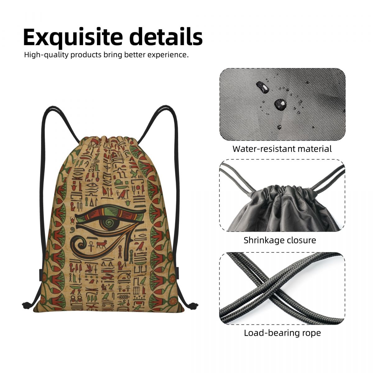 Egyptian Eye Of Horus Drawstri - огляд і ціна Women Bags Egypt