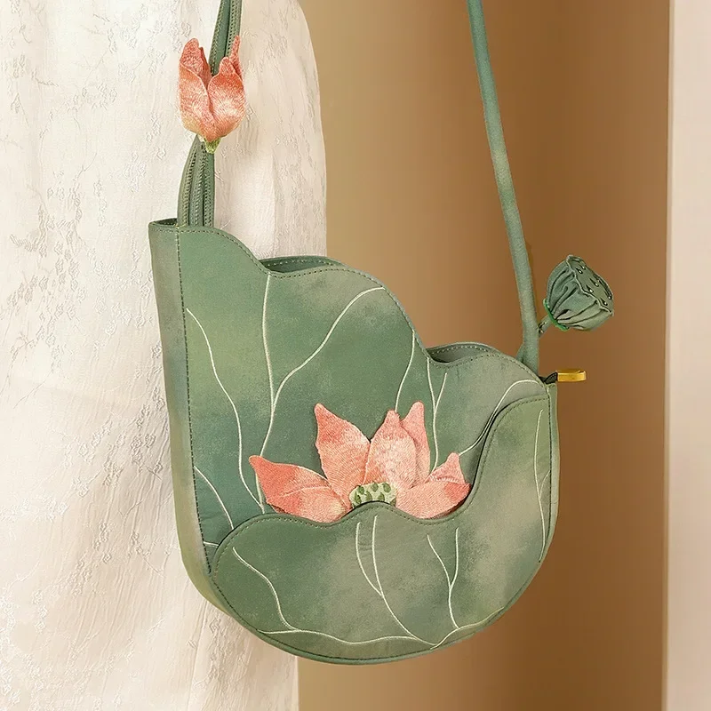 Elegant Chinese Style Lotus Le - огляд і ціна Women'S Bags New Collection