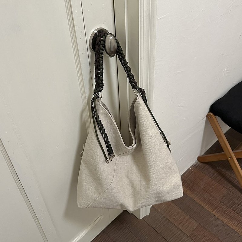 Women Cream Ribbed Hobo Bag Wi - огляд і ціна Hobo Bag Slouchy