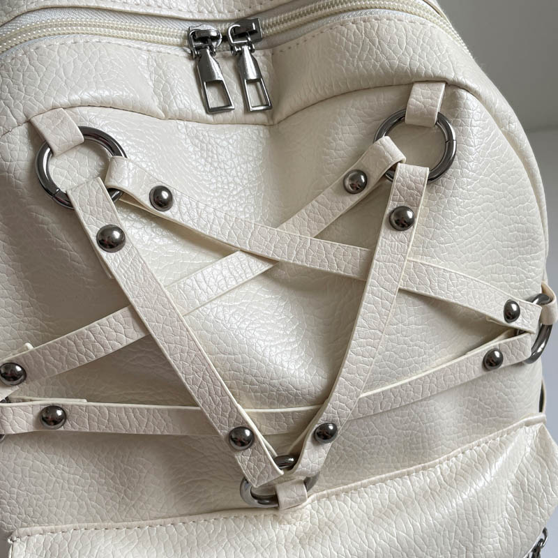 Korean Fashion Y2K Punk Rivet  - огляд і ціна Women Bags For College