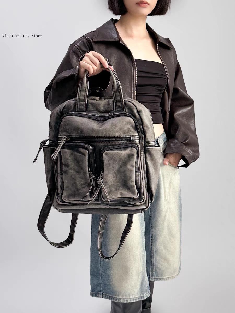 Luxury Soft Washed Pu Leather  - огляд і ціна Women Bags For College