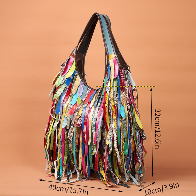 Colorful Real Sheepskin Should - огляд і ціна Hobo Bag Slouchy