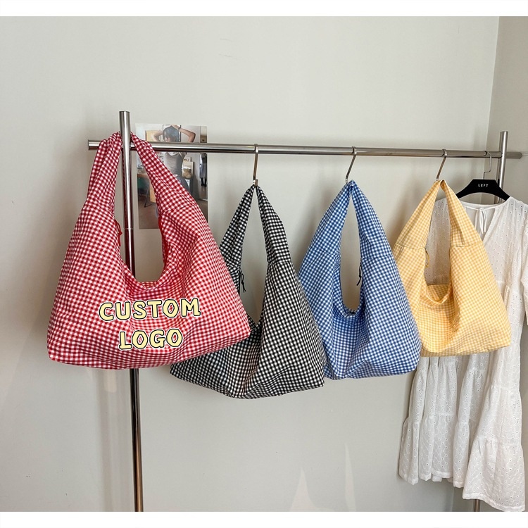 Custom Logo Pastel Gingham Slo - огляд і ціна Hobo Bag Slouchy