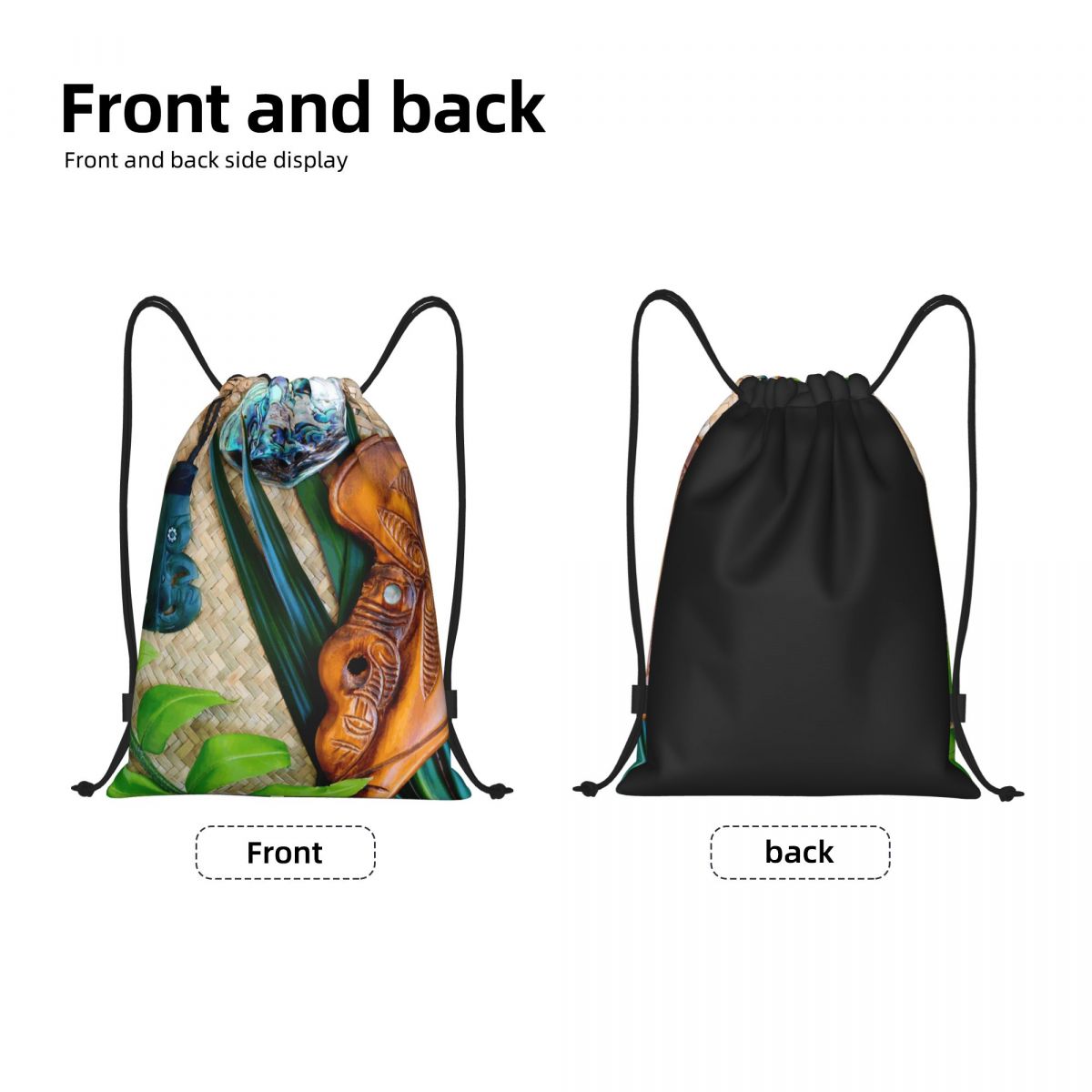 NZ Maoris Theme Drawstring Bag - огляд і ціна Women Bags Nz