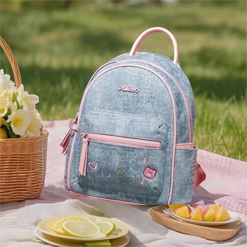 Blue Denim Embroidered Bear Ba - огляд і ціна Mini Backpack Women