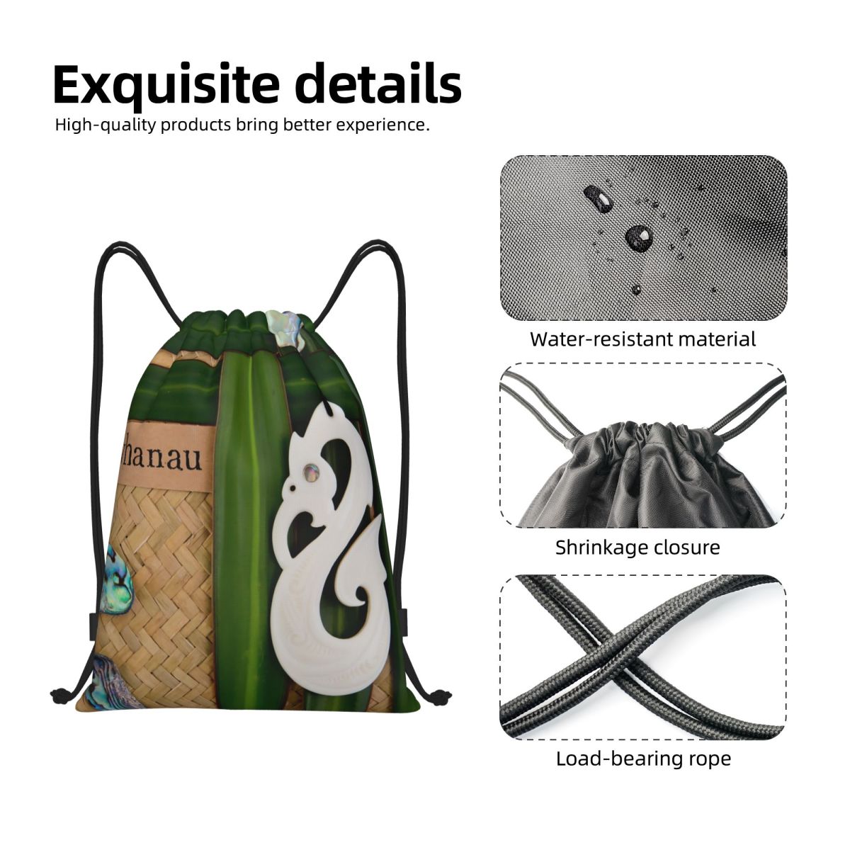 NZ Maoris Drawstring Bags Men  - огляд і ціна Women Bags Nz