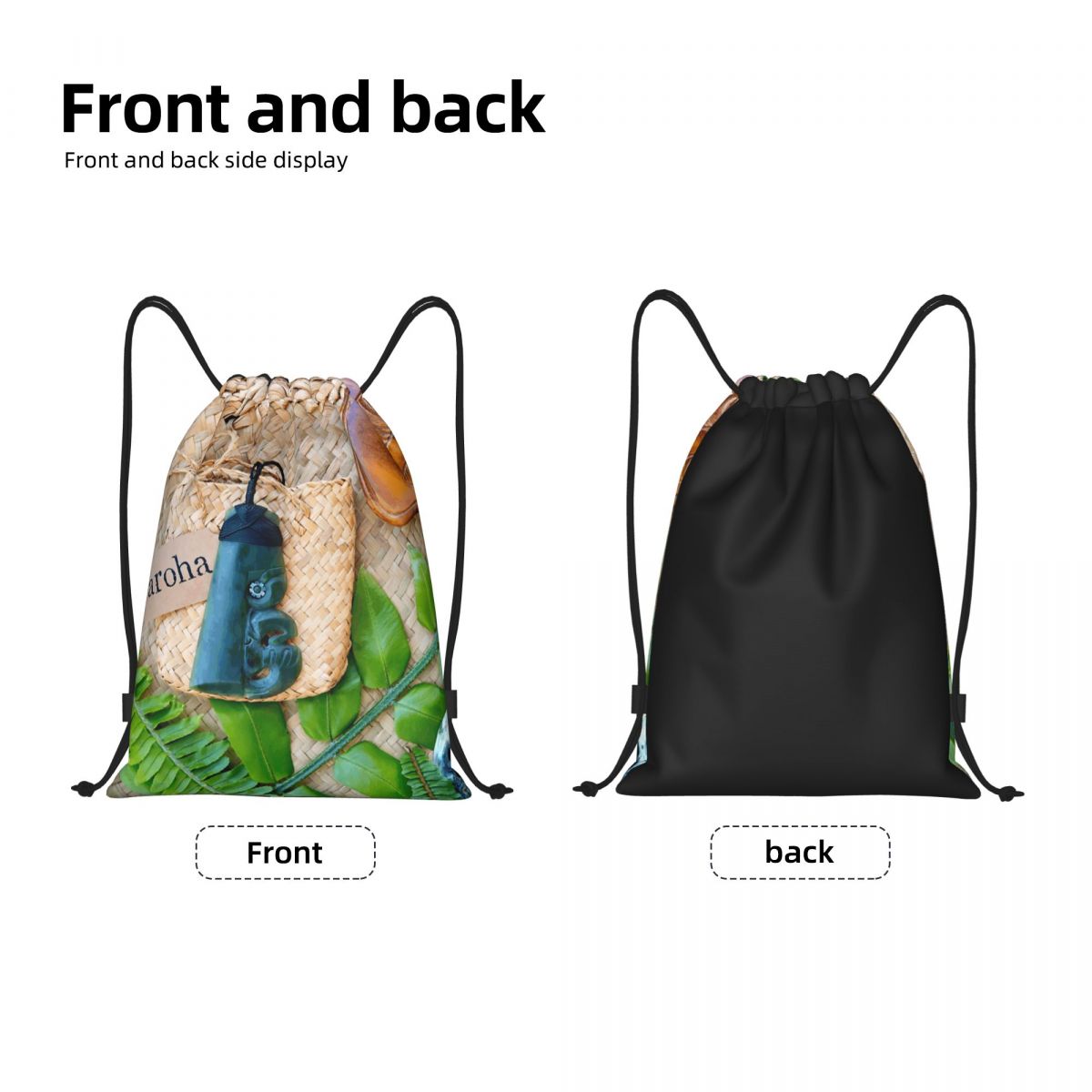 NZ Maoris Theme Drawstring Bag - огляд і ціна Women Bags Nz