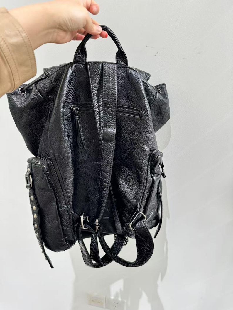 Gothic Punk PU Leather Shoulde - огляд і ціна Women Bags For College