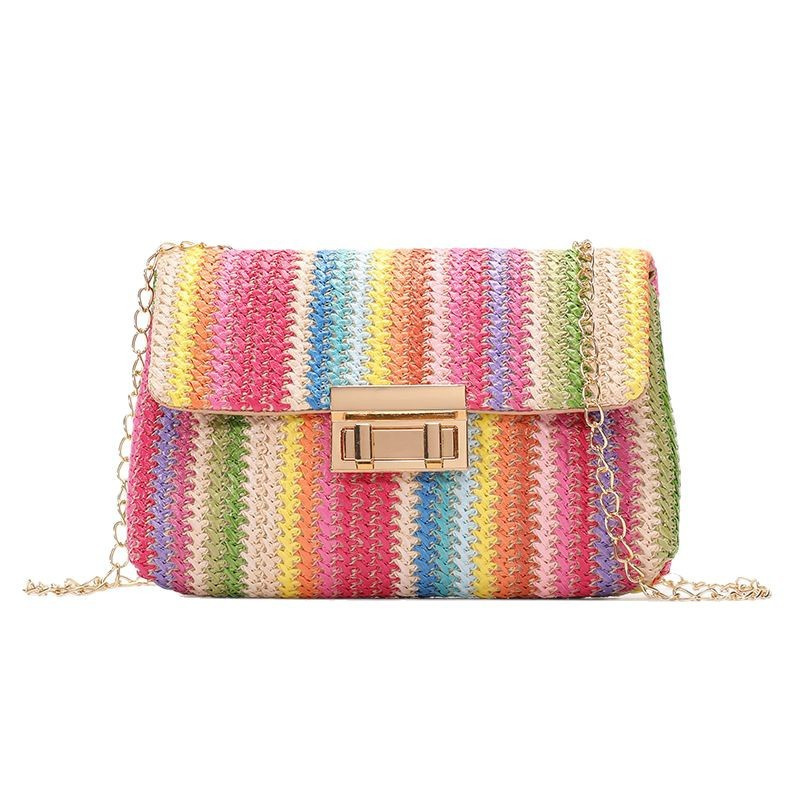 Women Summer Beach Rainbow Str - огляд і ціна Mini Purse Chain