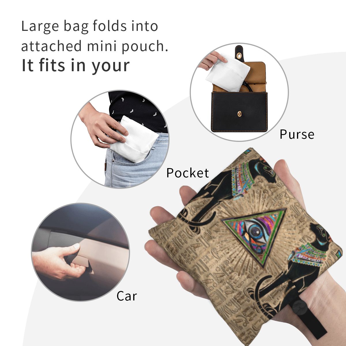 Custom Reusable Egyptian Cats  - огляд і ціна Women Bags Egypt