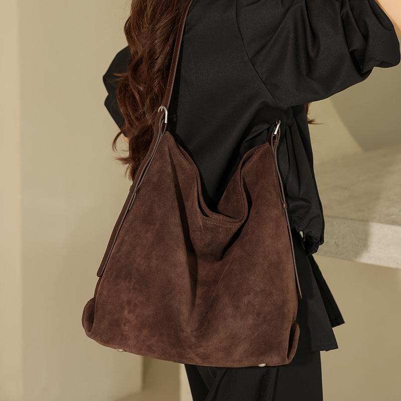Women's Genuine Suede Cowhide  - огляд і ціна Hobo Bag Slouchy