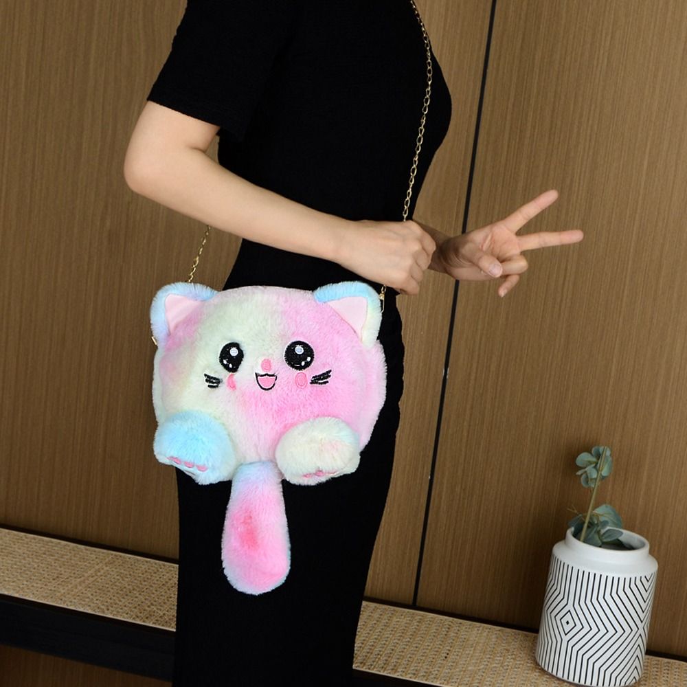 Cute Rainbow Cat Shoulder Bag  - огляд і ціна Women Bags In Sale