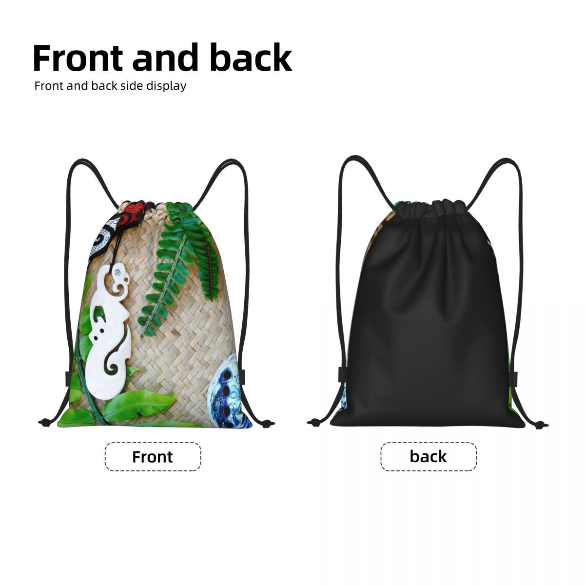 NZ Maoris Theme Drawstring Bag - огляд і ціна Women Bags Nz
