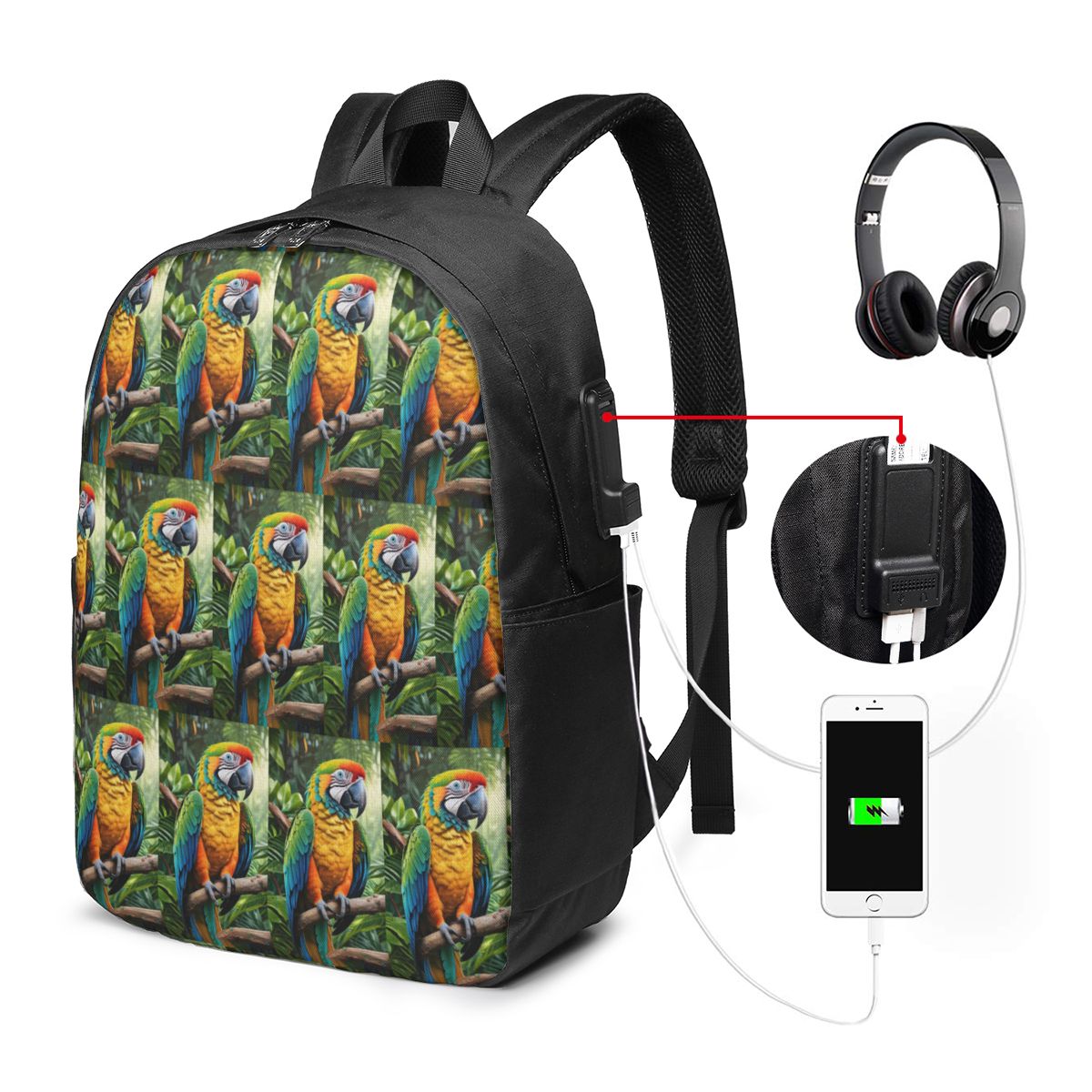 Cute Macaw Parrots Backpack Tr - огляд і ціна Women Bags For College