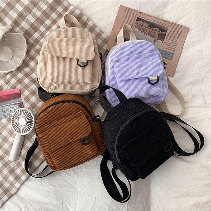 Solid Color Mini Backpack Cord - огляд і ціна Mini Backpack Women