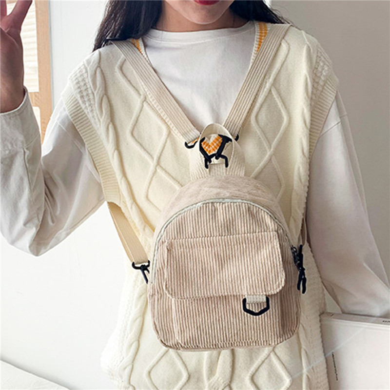 Solid Color Mini Backpack Cord - огляд і ціна Mini Backpack Women