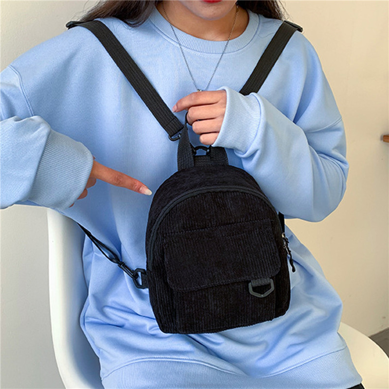 Solid Color Mini Backpack Cord - огляд і ціна Mini Backpack Women